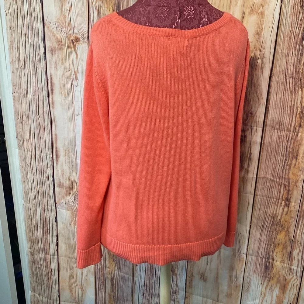 APT 9‎ Size Large Cozy Coral Crew Neck Sweater Beach, Travel, Cozy Sweater